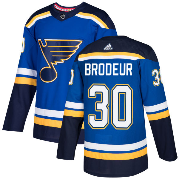 Adidas Men St.Louis Blues 30 Martin Brodeur Blue Home Authentic Stitched NHL Jersey